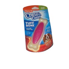 Hartz Chew'n Clean Tuff Bone Bacon Scented Durable Chew Toy, Small
