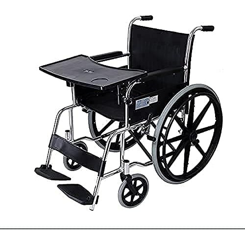 Wheelchair Tray, Detachable Wheelchair Table Removable Adult,Mobility Accessory Attachment Cup Holder Durable, Wheelchair Accessories,Fits Wheelchair Arms of 16" - 20", with Secure Straps