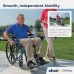 Drive Medical Blue Streak Wheelchair with Flip Back Desk Arms, Swing Away Footrests, 16 Inch Seat