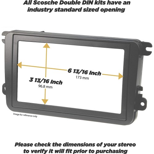 Scosche HA1707DGB Compatible with 2008-12 Honda Accord ISO Double DIN & DIN+Pocket Dash Kit; Dk Gray