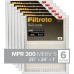 Filtrete 20x24x1 Air Filter, MPR 300, MERV 5, Clean Living Basic Dust 3-Month Pleated 1-Inch Air Filters, 6 Filters