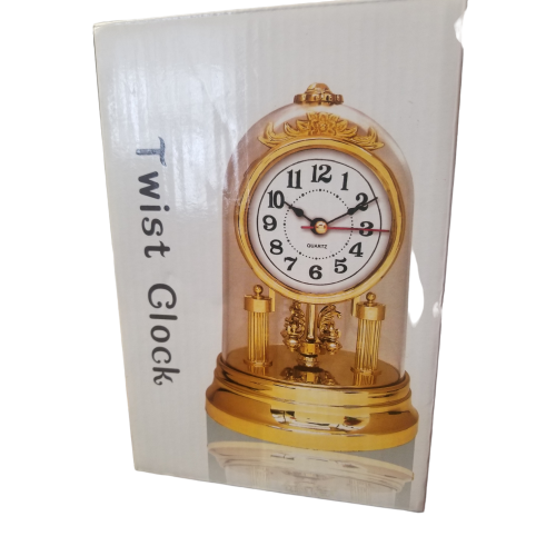 Twist Clock Golden