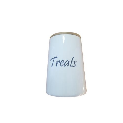 Ceramic Personalized Treat Jar with Wood Lid