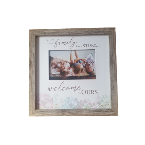 10x10 Picture Frame Gray Made of Solid Wood and HD Real Glass