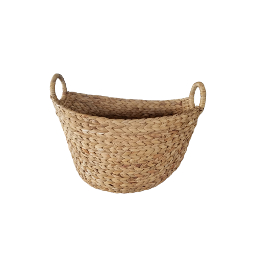 Water Hyacinth Boat Shape Basket