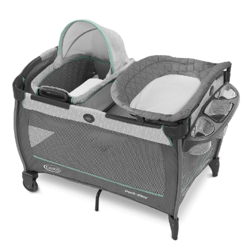 Graco Pack 'n Play Close2Baby Bassinet Playard Features Portable Bassinet Diaper Changer and More, Derby