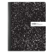 Office Depot Composition Book, 7 1/2in. x 9 3/4in, Wide-Ruled, 100 Sheets, Black/White Marble, Pack of 2