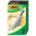 BIC Ecolutions Round Stic Ballpoint Pens, Medium Point (1.0mm), 50-Count Pack, Black Ink Pens Made from 97% Recycled Plastic