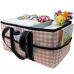 Early Hugs Diaper Caddy, Nursery Storage Organizer, Baby Gift Bag, Black & White Plaid