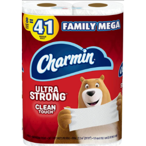 Family Mega Charmin Ultra Strong Toilet Paper 8 Rolls