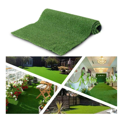 Sigetree Artificial Grass Mats Lawn Carpet Customized Sizes, Synthetic, Indoor Outdoor Landscape, Faux Grass Rug for Pets 4Feet X 5Feet