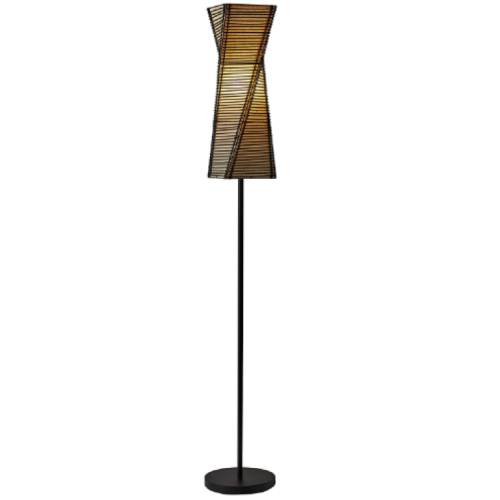 Transitional Floor Lamp from Stix Collection in Black Finish