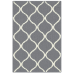 Maples Rugs Rebecca Contemporary Kitchen Rugs Non Skid Accent Area Carpet [Made in USA], 20''x 34'' Grey/White