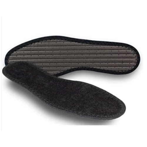 PEDAG Summer Pure Terry Cotton Insole, Handmade in Germany, Absorbs Sweat & Controls Odor Ideal for Wear Without Socks, Washable, US 6( 23.5 cm)Black