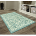 Maples Rugs Pelham Vintage Kitchen Rugs Non Skid Accent Area Carpet [Made in USA], 2'6 x 3'10, Light Spa