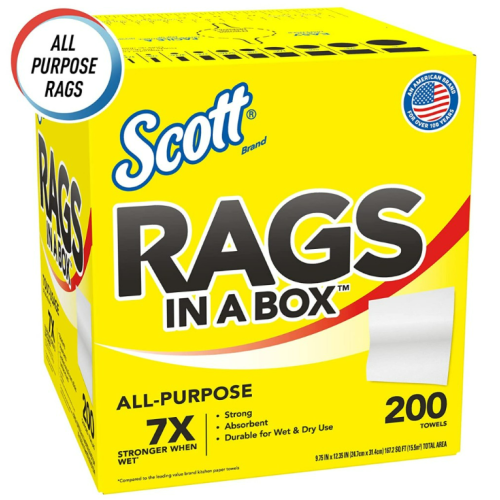 Scott Rags in a Box 200-Sheet Paper Towel Roll