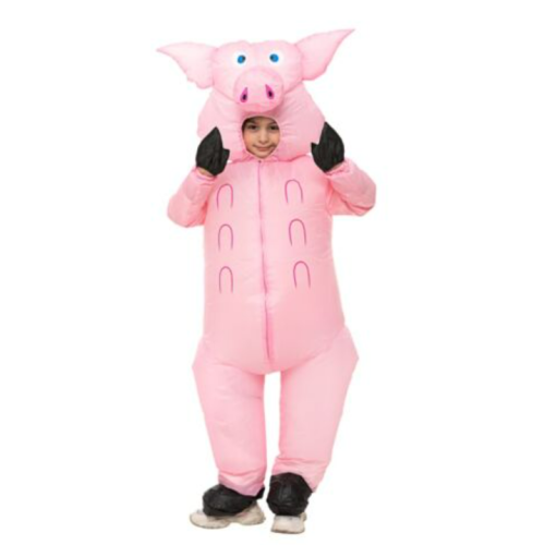 Inflatable Costume Kids, Full Body Suit Pink Pig Costumes