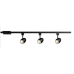 4 ft. 3-Light Black Integrated LED Linear Track Lighting Kit with Round Back Heads