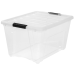 IRIS 53 Quart Stack & Pull Box, Clear