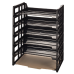 Office Depot® Brand 30% Recycled Ribbed Bottom Stackable Letter Trays, Black, Pack Of 6