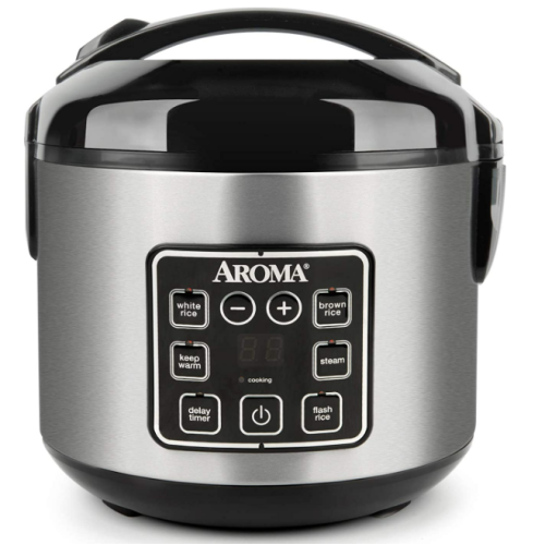 Aroma Housewares ARC-914SBD Digital Cool-Touch Rice Grain Cooker and Food Steamer, Stainless, Silver, 4-Cup (Uncooked) / 8-Cup (Cooked)