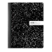 Office Depot Brand Composition Notebook, 9-3/4" x 7-1/2", Wide Ruled, 100 Sheets, Black set of 2