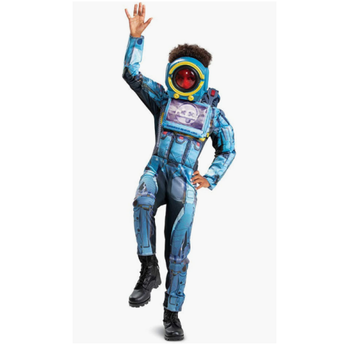 Pathfinder Costume for Kids, Official Deluxe Apex Legends Costume Jumpsuit with Mask and Armor size M (7-8)