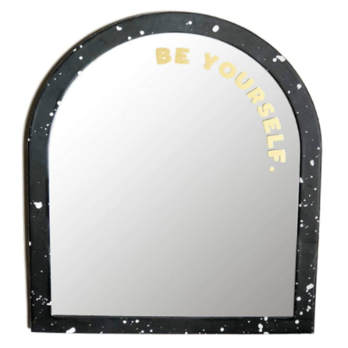 Magnetic Locker Mirror Round Top Be Yourself - Paper Riot Co