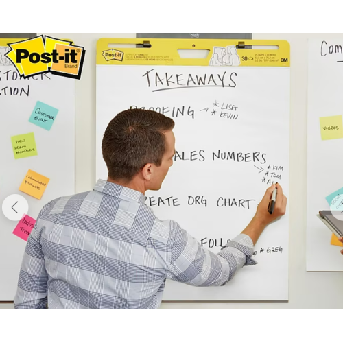 Post-it® Super Sticky Easel Pad, 25" x 30", White, 30 Sheets/Pad, 2 Pads/Pack (559)