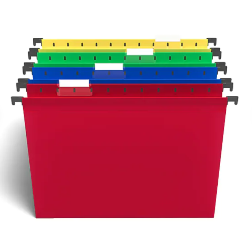 Staples Hanging File Folders, 5-Tab, Letter Size, Assorted Colors, 20/Box 