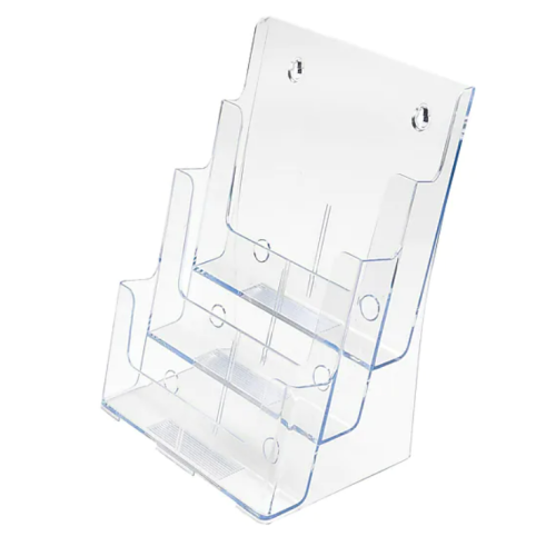 Staples Literature Holder, 8.25" x 11.7", Clear Plastic