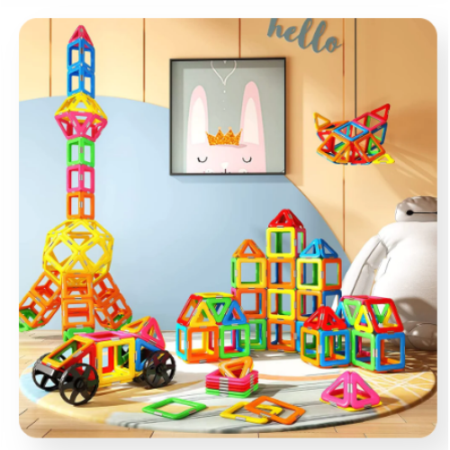 Magnetic Tiles Building Blocks 54 Pieces