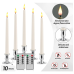 Da by Window Candles,Flameless Candles,3D Flame Technology, Ivory 10 inch LED Flameless Flickering Battery Candles with Remote Candles- Set of 10