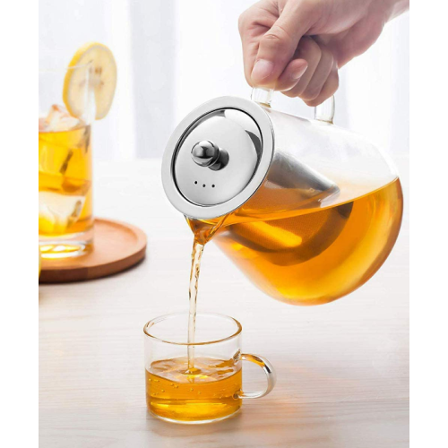 Glass Teapot with Infuser Tea Pot 32oz/43oz Tea Kettle Stovetop Safe Blooming and Loose Leaf Tea Maker Set