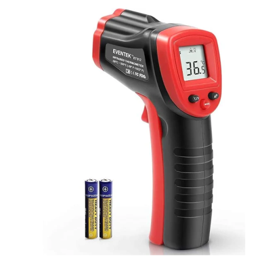 Infrared Thermometer, eventek IR Laser Thermometer -50°C-550°C (-58°F-1022°F), Non-Contact Digital Temperature Gun, Non-medical, not for the human body to measure the temperature, Red/Black