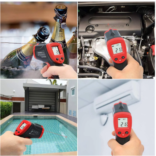 Infrared Thermometer, eventek IR Laser Thermometer -50°C-550°C (-58°F-1022°F), Non-Contact Digital Temperature Gun, Non-medical, not for the human body to measure the temperature, Red/Black