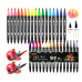 ZSCM 32 Colors Duo Tip Brush Markers Art Pen Set, Artist Fine and Brush Tip Colored Pens