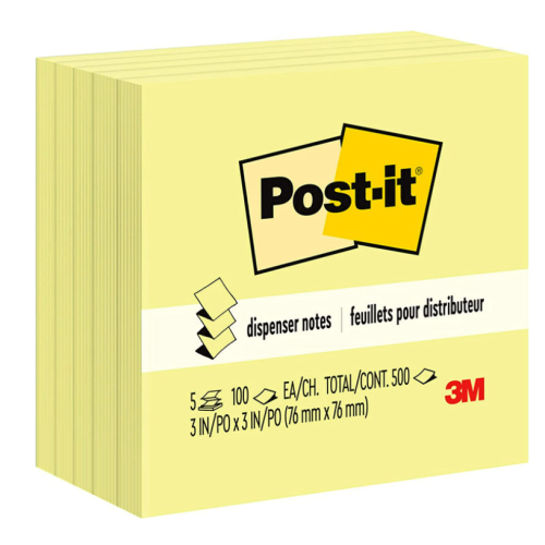 Post-it Pop-up Notes 3x3 in, 6 Pads, America's #1 Favorite Sticky Notes, Canary Yellow