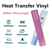 guangyintong Glitter Purple Pink Heat Transfer Vinyl Roll for T-Shirts HTV 12”X 8ft Iron on Transfer (J10-Glitter Purple Pink)