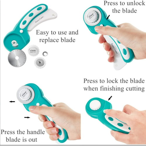 45 mm Rotary Cutter with 3 replacement blades