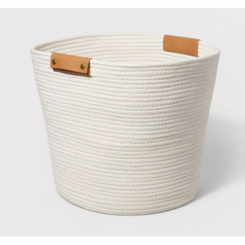 Decorative Coiled Rope Basket White - Brightroom™