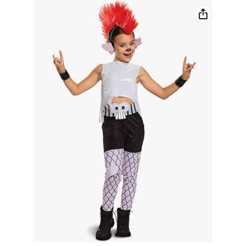 Disguise Girl's Trolls World Tour Deluxe Barb Costume