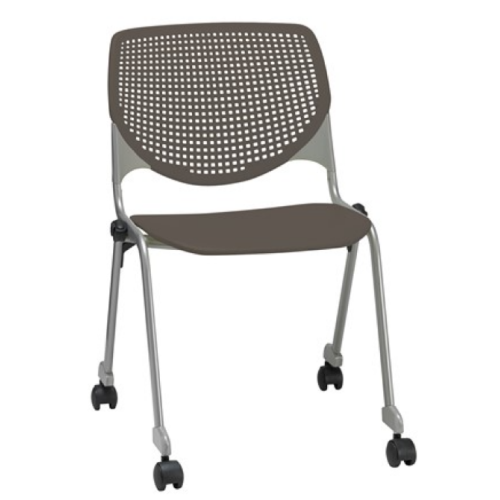 Energy Series Perforated Back Mobile Stack Chair w/o Arms