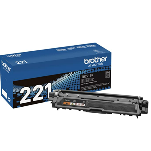 Brother Genuine Standard Yield Toner Cartridge, TN221BK, Replacement Black Toner, Page Yield Upto 2,500 Pages, Amazon Dash Replenishment Cartridge, TN221