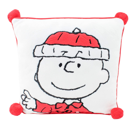 Dan Dee Peanuts | 14" Officially Licensed & Collectible Decorative Pillow | Charlie Brown, White