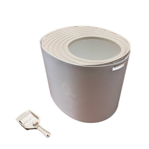 IRIS Medium Round Top Entry Cat Litter Box & Scoop