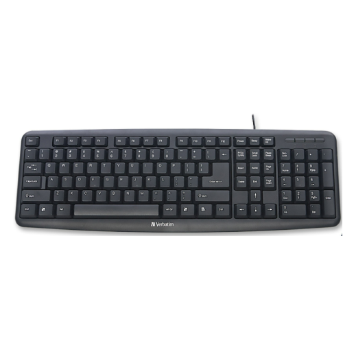 Slimline Corded USB Keyboard – Black