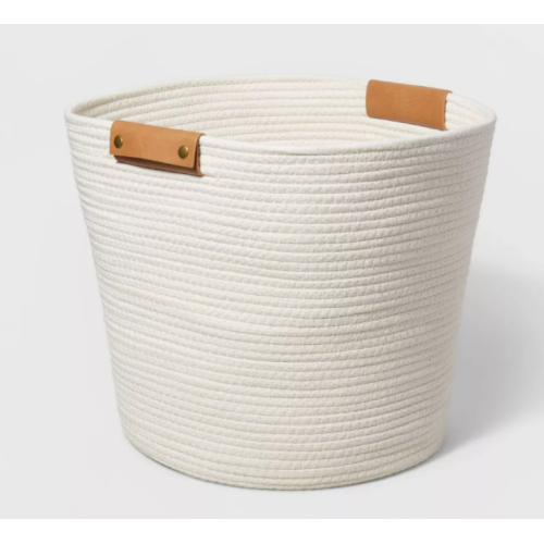 Decorative Coiled Rope Basket White - Brightroom™