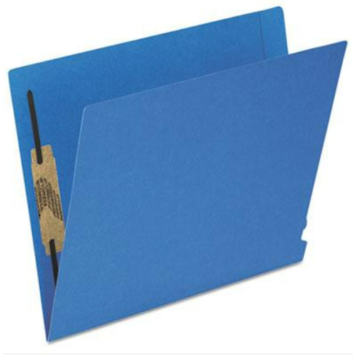 Pendaflex Reinforced End Tab 2-Fastener Letter File Folder, Blue, 50/Box