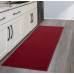 Sweet Home Stores SH Collection Solid Rubberback Indoor Runner Rug, 19" x 57", Red